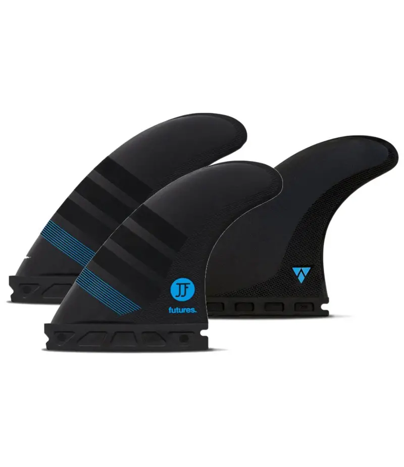 Jj-2 Alpha Thruster Fin Set – Futures Fins (Carbon-Blue, Small) 1