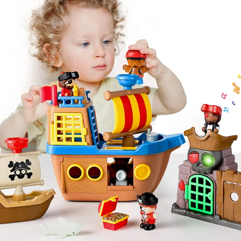 Large-Scale Pirate Ship Playset For Imaginative Play 1