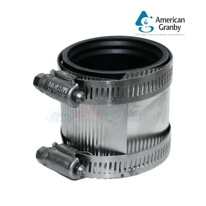 Mission 1.5" No-Hub Clamp Coupling For Cast Iron Drain Pipes 1