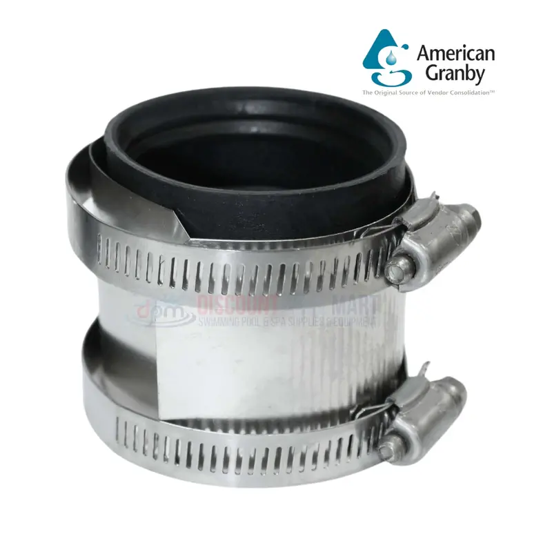 Mission 2" No-Hub Clamp Coupling For Cast Iron Drain Pipes 1