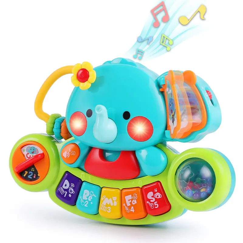 Musical Elephant Toy With Electronic Piano Keyboard For Babies 1