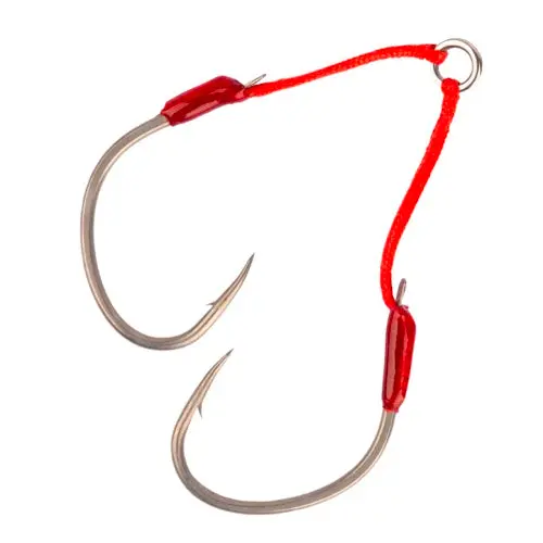 Mustad Alpha Point Double Slow Flash Assist Hooks 1
