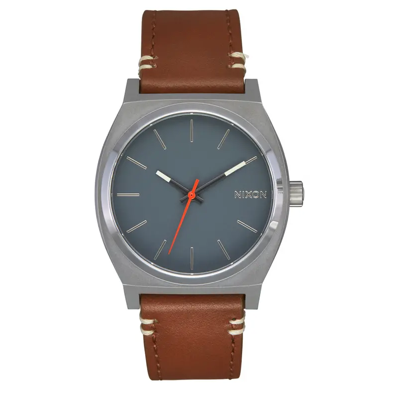 Nixon Time Teller Leather Strap Watch 1