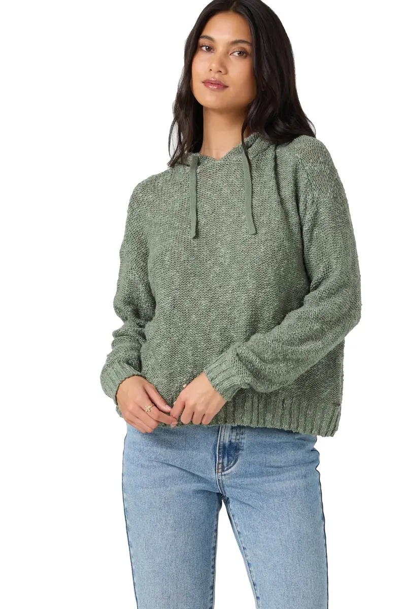 O'Neill Jayne Solid Long-Sleeve Knit Sweater 1