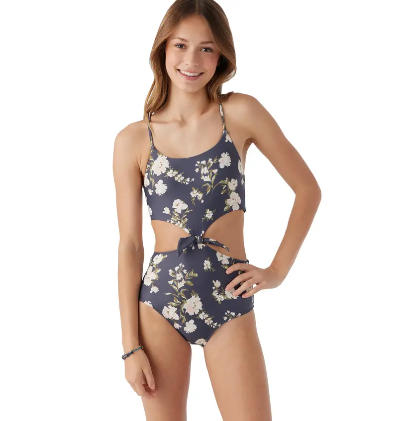 O'Neill Kendra Floral Knot-Front One-Piece Bikini 1