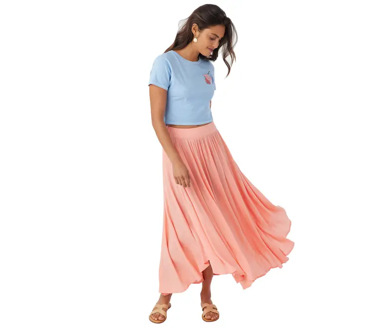 O'Neill Marnie Solid Maxi Skirt – Flowy Beachwear 1