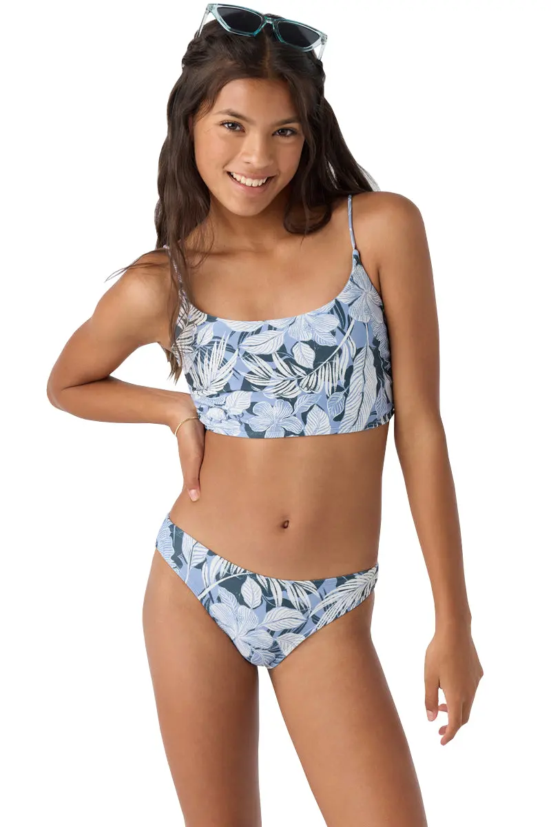 O'Neill Palmetto Tropical Ruched Longline Matching Set 1