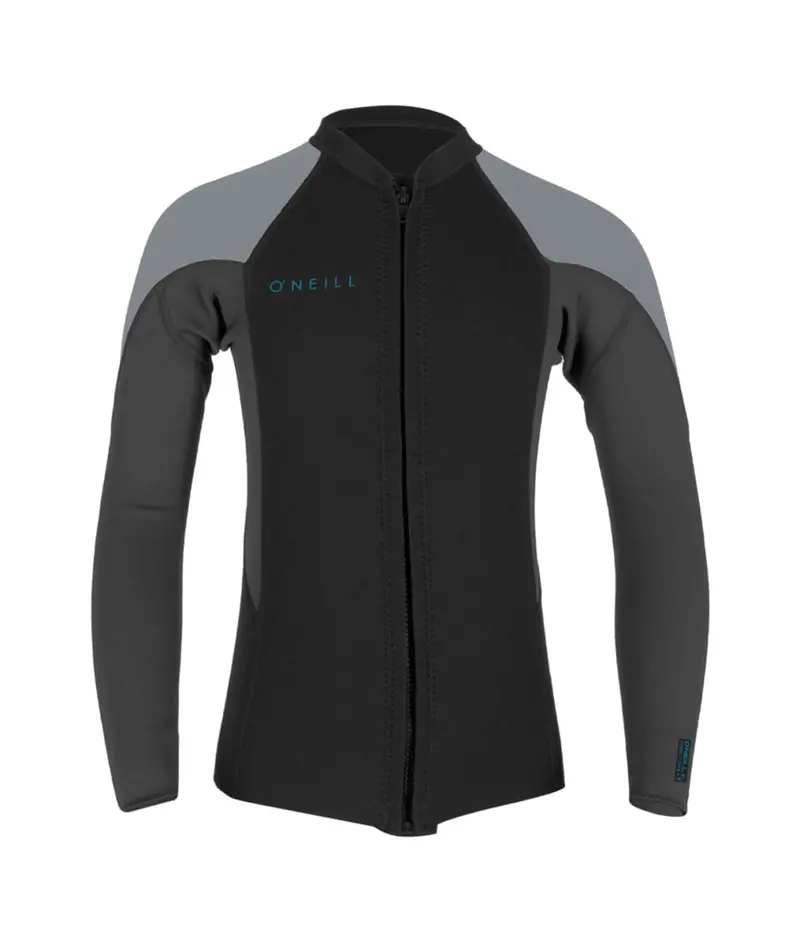 O'Neill Reactor-2 2Mm Front-Zip Long Sleeve Jacket For Boys – Youth Wetsuit Top 1