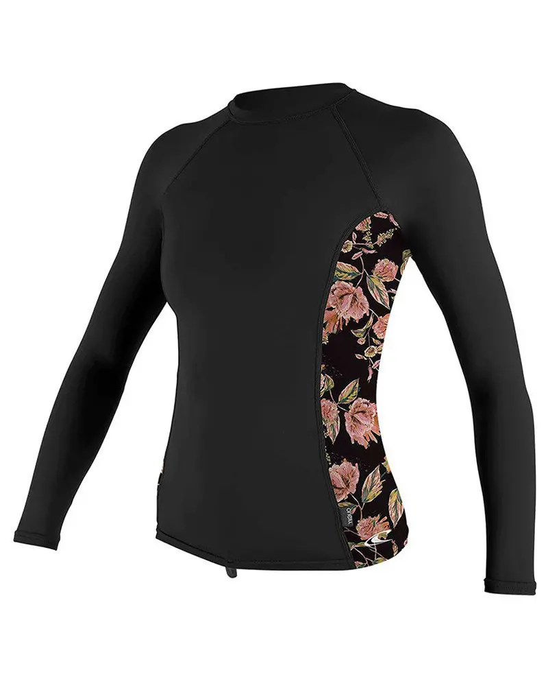 O'Neill Women'S Side-Print Long-Sleeve Rashguard 1