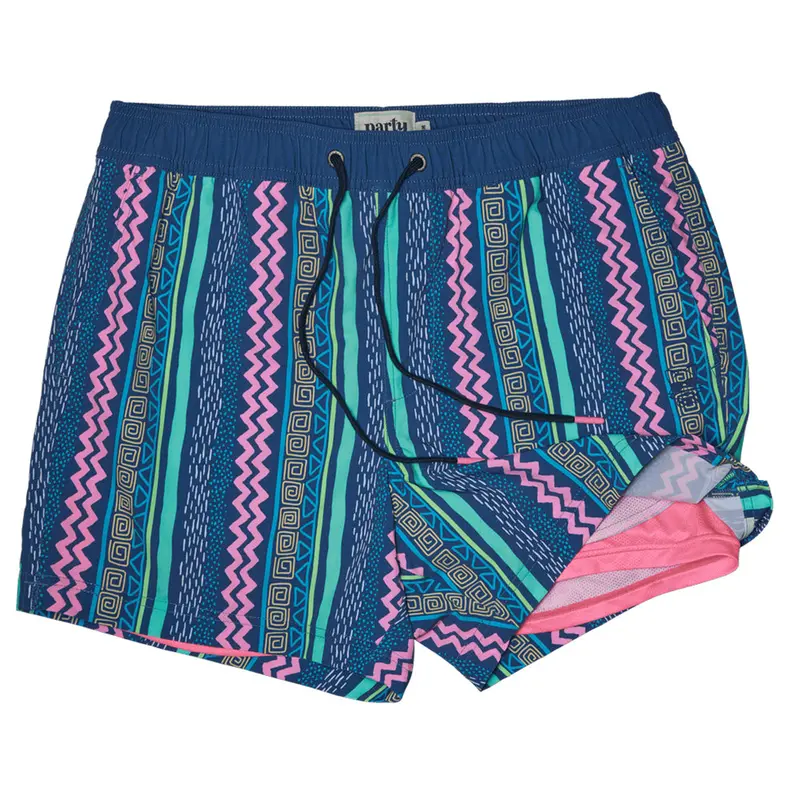 Party Pants Vert Vibes 2-In-1 Athletic Shorts – Built-In Liner & Bold Design 1