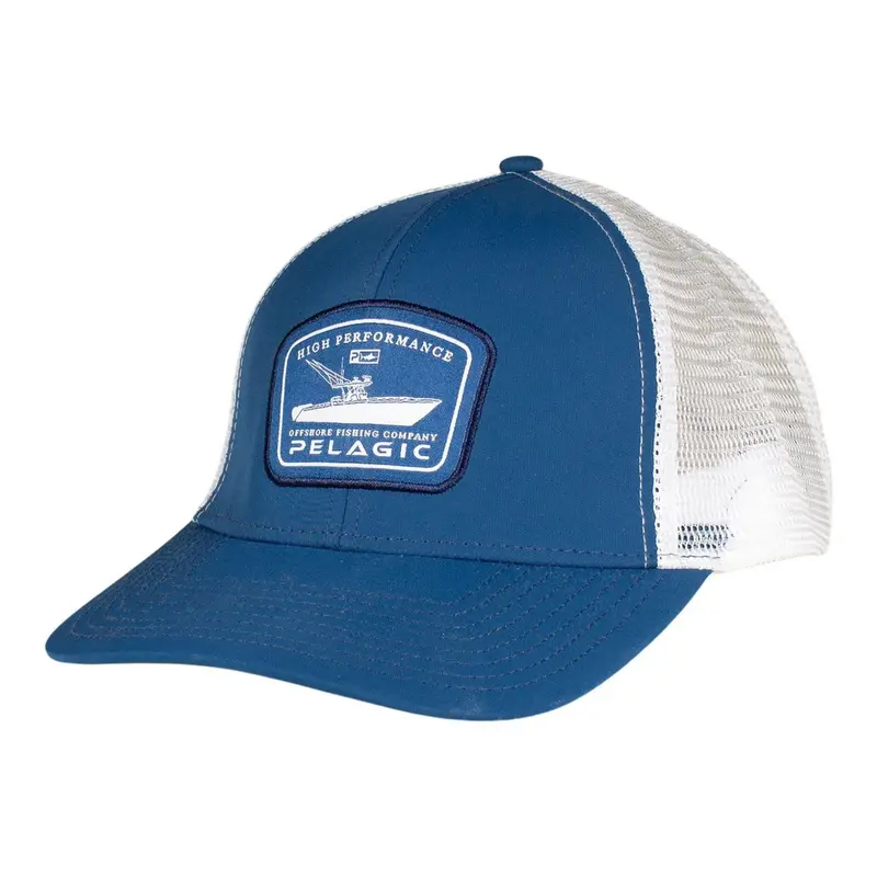 Pelagic Runnin Trucker Hat In Navy Blue 1