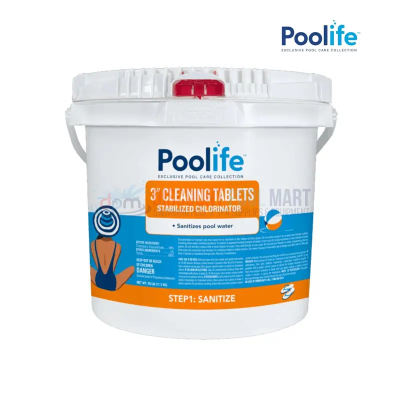 Poolife 42116 3-Inch Chlorine Tablets – 25 Lb Bulk Pack For Pool Sanitization 1
