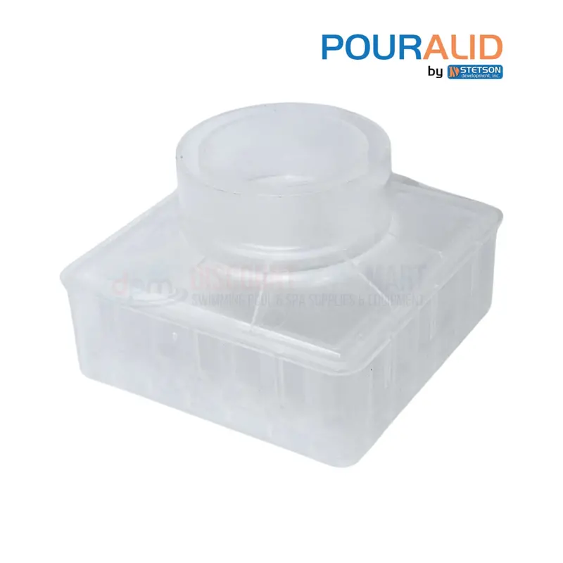 Pour-A-Lid 6" Square Clear Masonry Deck Drain Cover (Dc601Clear) 1
