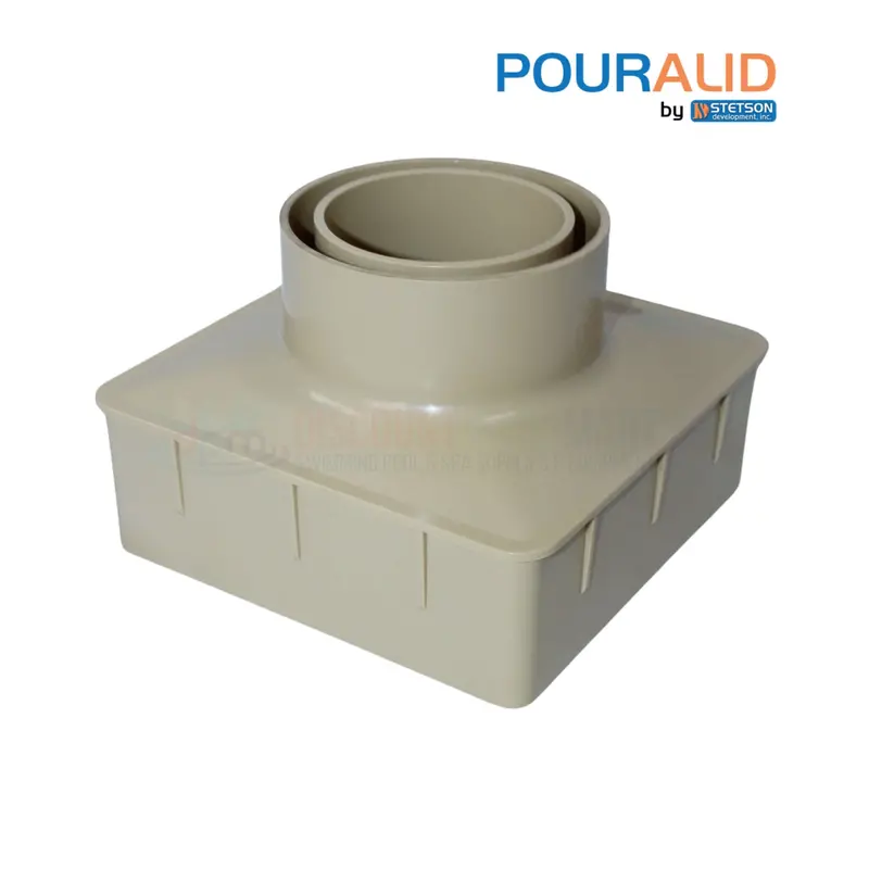 Pour-A-Lid 6" Square Tan Masonry Deck Drain Cover (Dc601Tan) 1