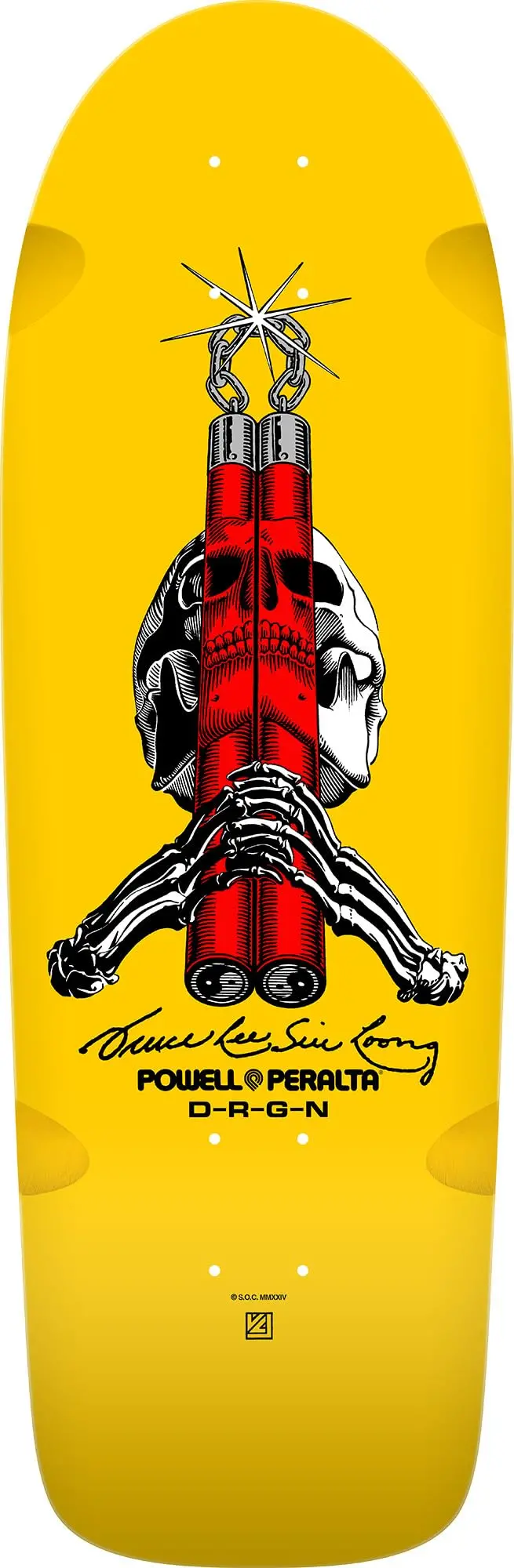 Powell Peralta Bruce Lee Skull & Nunchucks Skate Deck 1