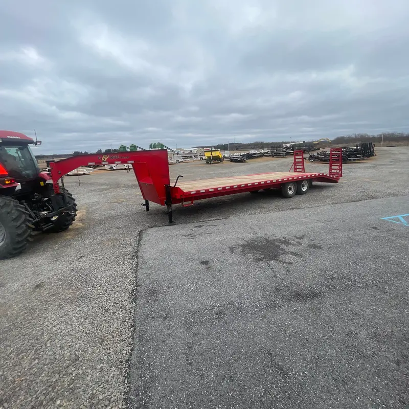 Pre-Owned B Wise 8' X 28' Flatbed Gooseneck Trailer – 16,800 Lb Gvwr 1