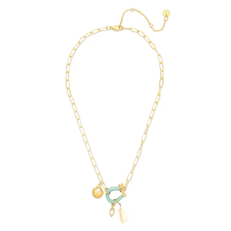 Pura Vida Bonne Chance Cowrie Charm Necklace – Gold-Tone 1