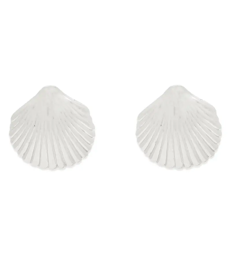 Pura Vida Seashell Stud Earrings In Sterling Silver 1