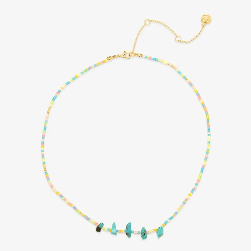 Pura Vida Solana Seed Bead Choker – Gold Tone 1