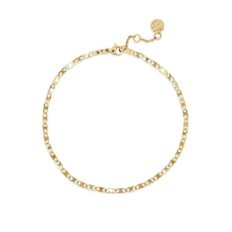 Pura Vida Surfrider Foundation Mirror Chain Anklet 1