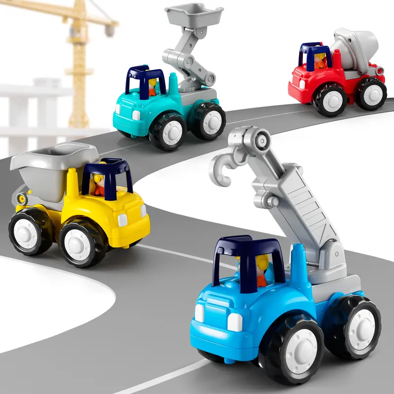 Push-Along Construction Toy Trucks For Ages 1–3 1