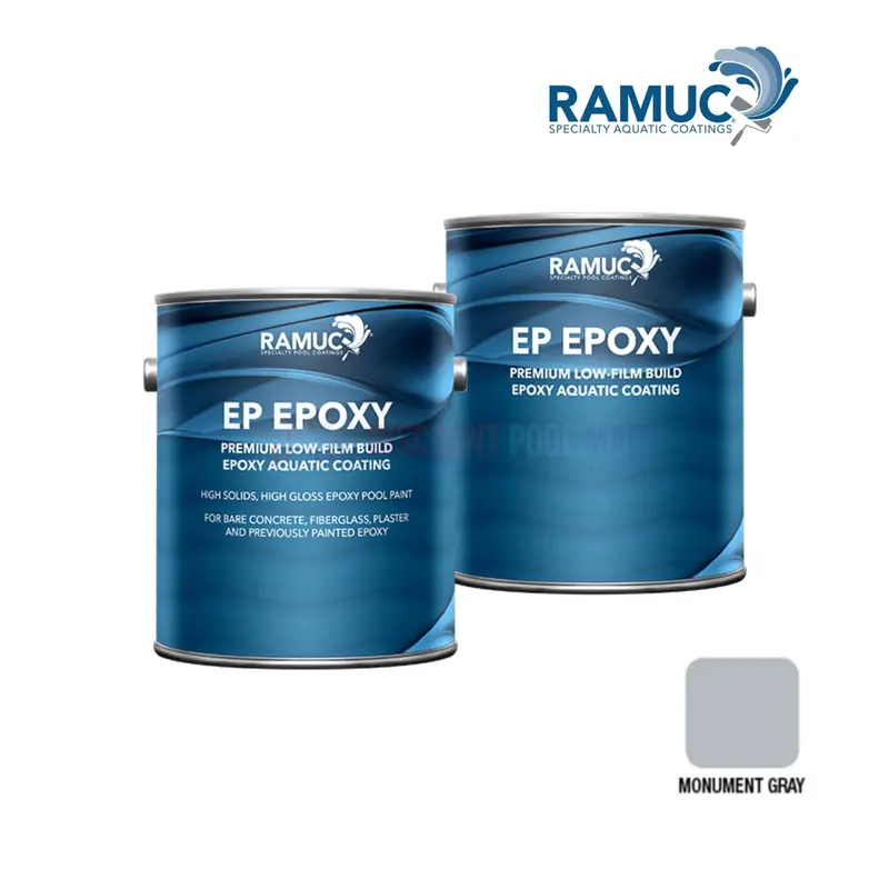 Ramuc Ep High-Gloss Epoxy Pool Paint – 1.25 Gal, Monument Gray 1