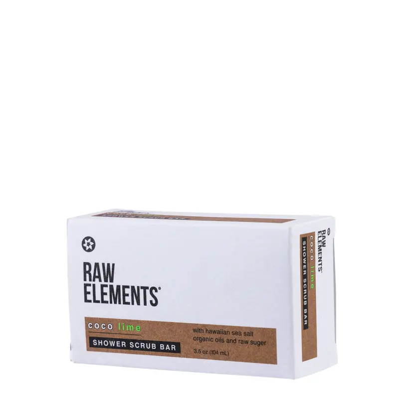 Raw Elements Coconut Lime Shower Scrub Bar – 3.5 Oz 1