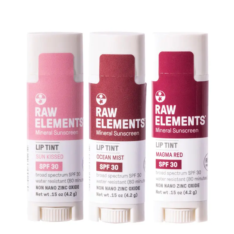 Raw Elements Sunrise Pack Spf 30 Tinted Lip Balm – Reef-Safe Formula 1