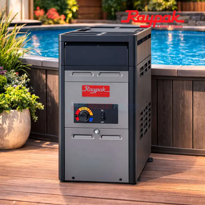 Raypak 105K Btu Natural Gas Heater For Above-Ground Pools & Spas | Model 106A 1