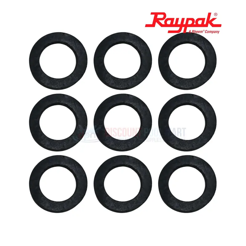 Raypak 800014B Header Gasket Set | 3/4" Size | 9-Piece Pack 1