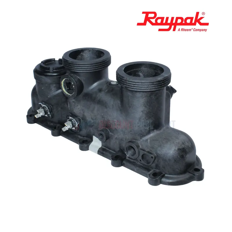 Raypak Polymer Heater Inlet/Outlet Header Assembly – Durable Composite Construction (Part #006827F) 1