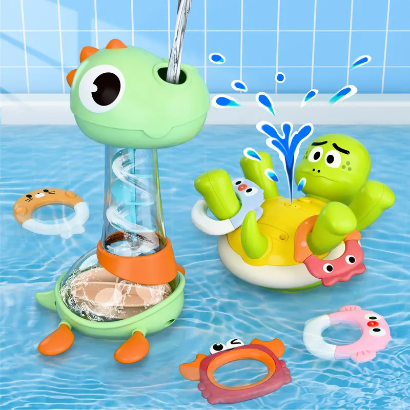 Rechargeable Turtle Bath Sprinkler And Water Play Set 1