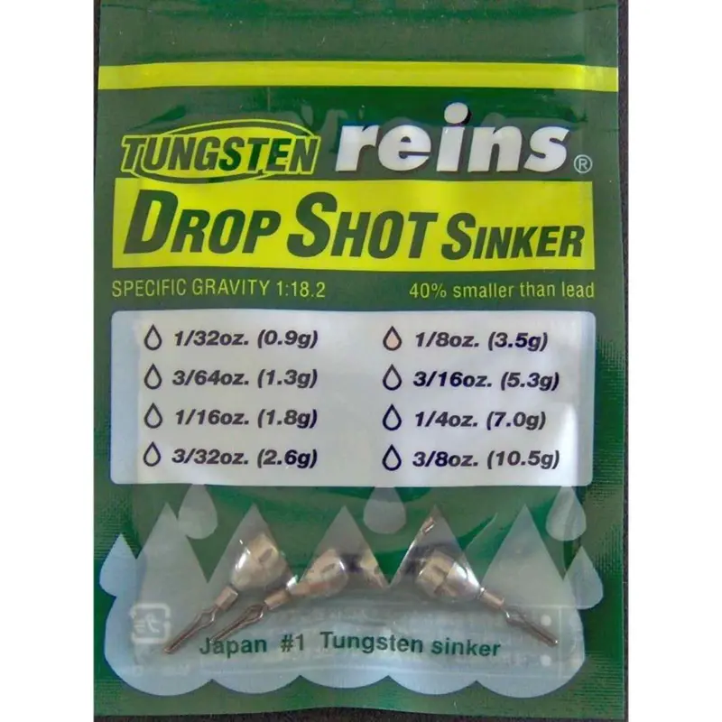 Reins Tungsten Tg Drop Shot Sinker Weights – Pack Of 5 1
