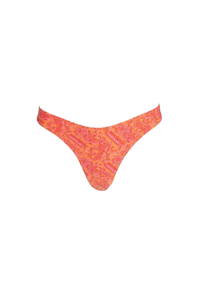 Rhythm Adia Paisley Reversible High-Cut Bikini Bottom 1
