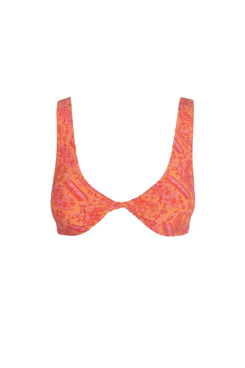 Rhythm Adia Paisley Reversible Twist Bikini Top 1