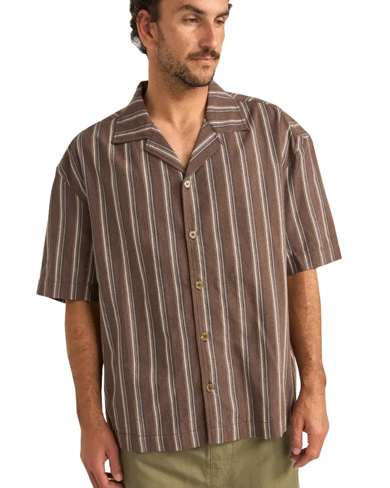 Rhythm Baja Relaxed Stripe Short-Sleeve Woven Shirt 1