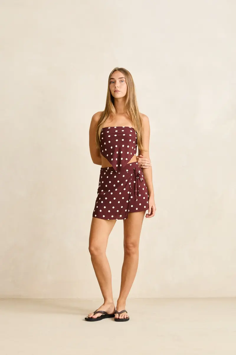 Rhythm Dotti Mini Skirt In Dot Print 1
