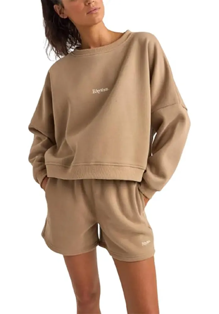 Rhythm Logo Crewneck Fleece Sweatshirt 1