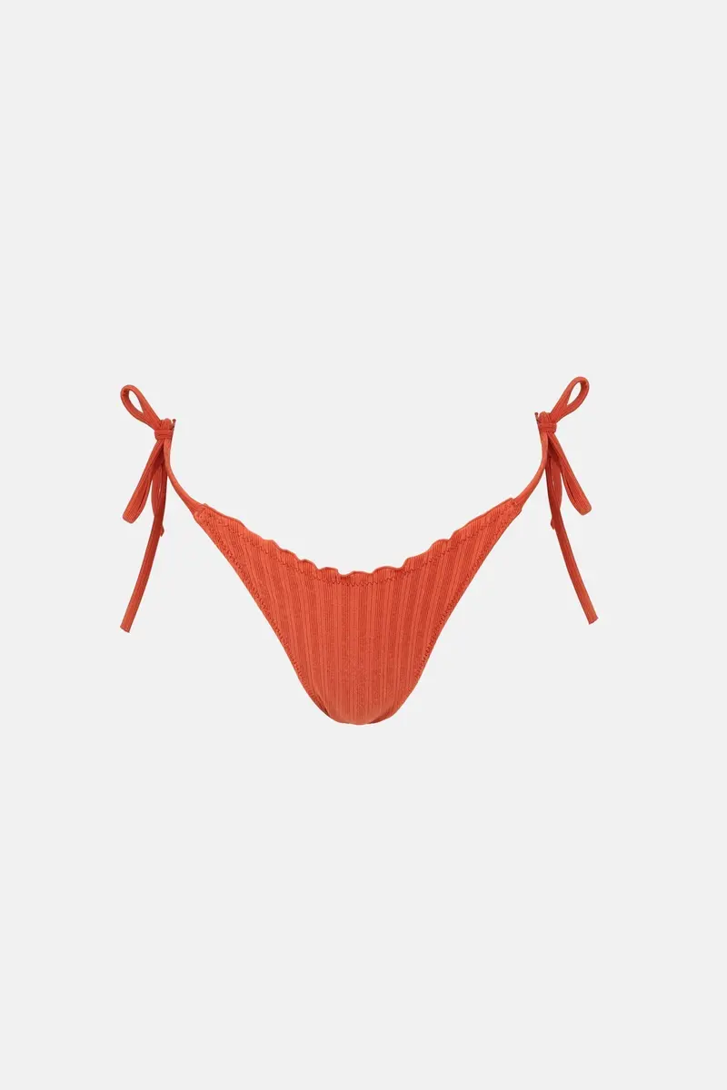 Rhythm Pacific Ribbed Tie-Side High-Cut Bikini Bottom 1