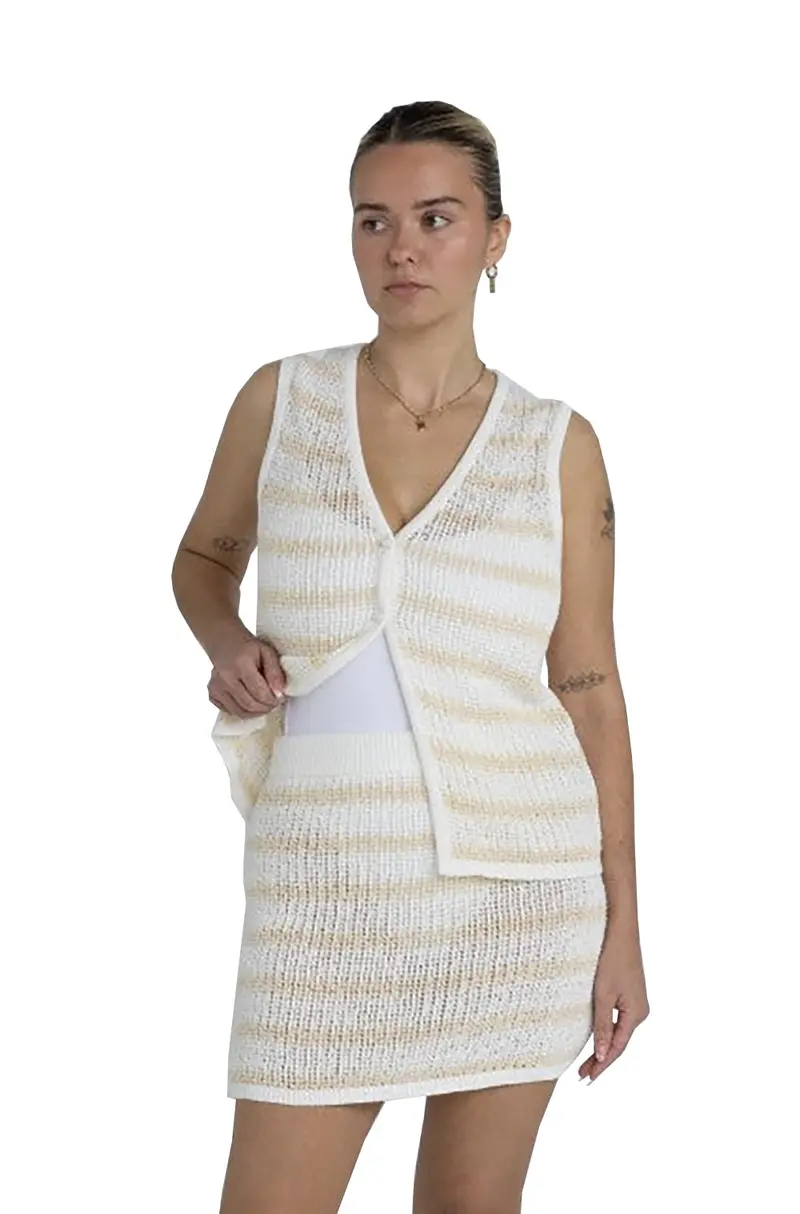 Rhythm Sol Stripe Knit Mini Skirt 1