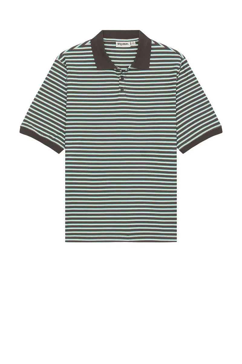 Rhythm Stripe Short-Sleeve Polo 1