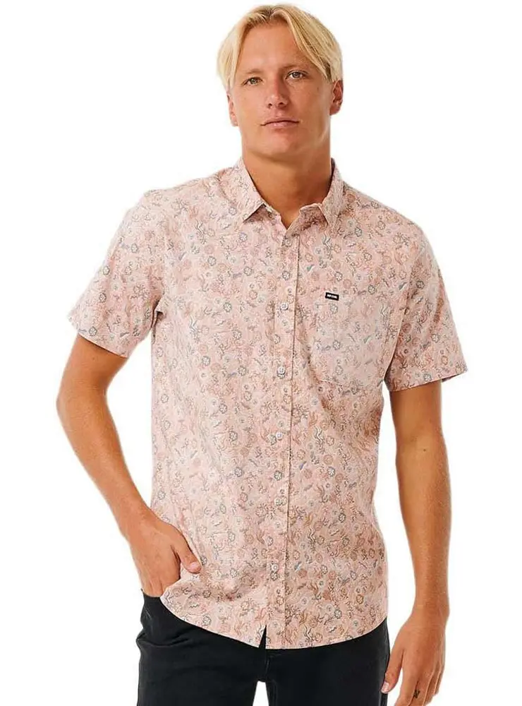 Rip Curl Floral Reef Short-Sleeve Button-Up Shirt 1