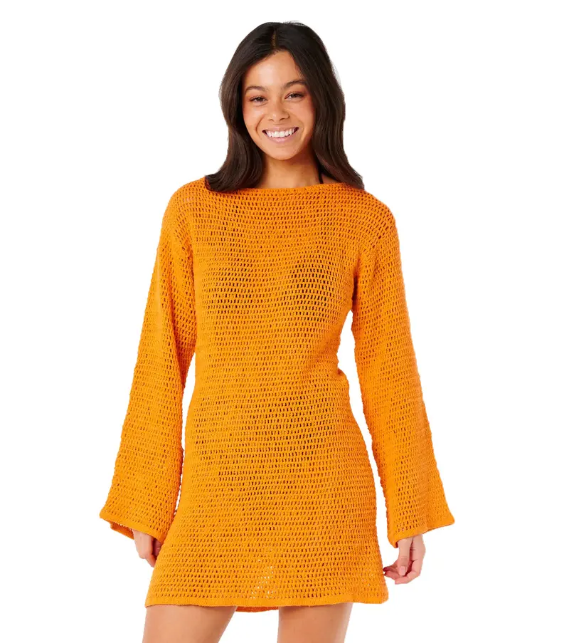 Rip Curl Neon Isles Long-Sleeve Crochet Dress – Boho Beachwear 1