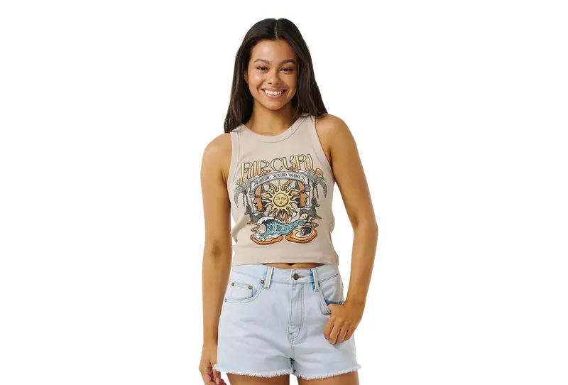 Rip Curl Sound Wave Ribbed Muscle Tank 1