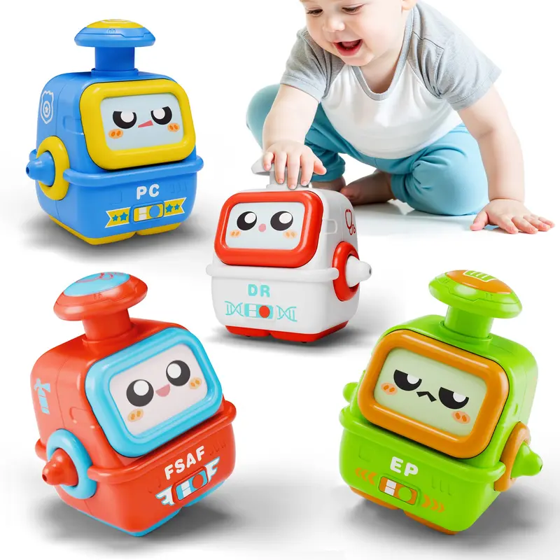Robot-Shaped Press-And-Go Car Toys For Early Learners 1