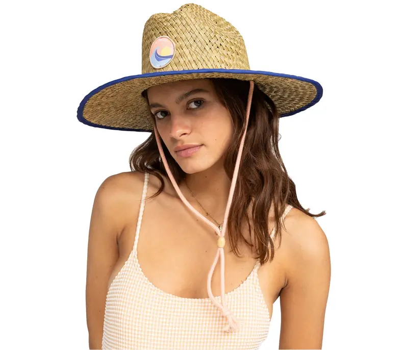 Roxy Coffee Blues Wide-Brim Straw Hat 1