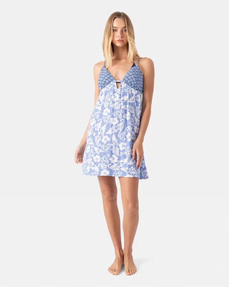 Roxy Golden Glow Cover-Up Dress – Flowy Beach Layer 1