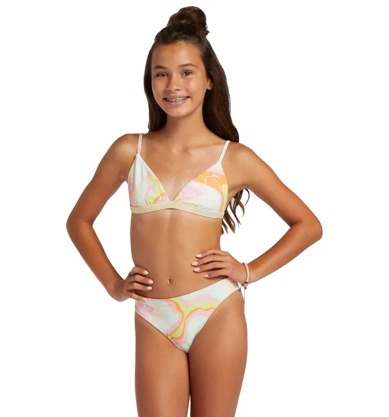 Roxy Hibiscus Revo Triangle Bikini Set – Tropical Print 1
