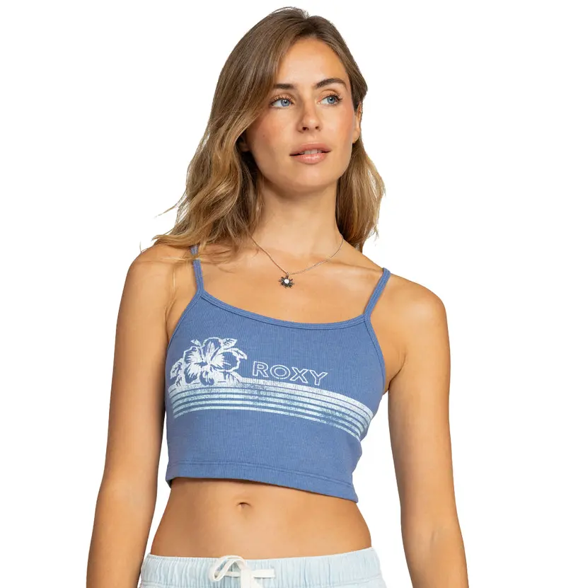 Roxy Hibiscus Swell Dive-In Racerback Tank Top 1