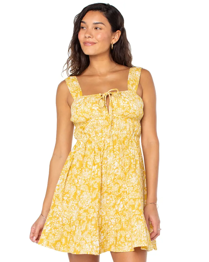Roxy Paradise Breeze Printed Dress – Flowy Summer Style 1